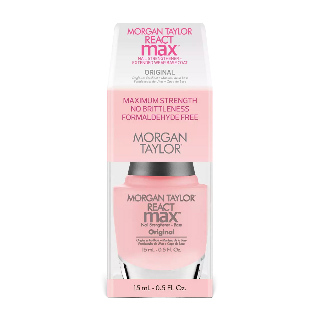 Morgan Taylor REACTmax Original Nail Strengthener and Extended Wear Base Coat, 0.5 oz.