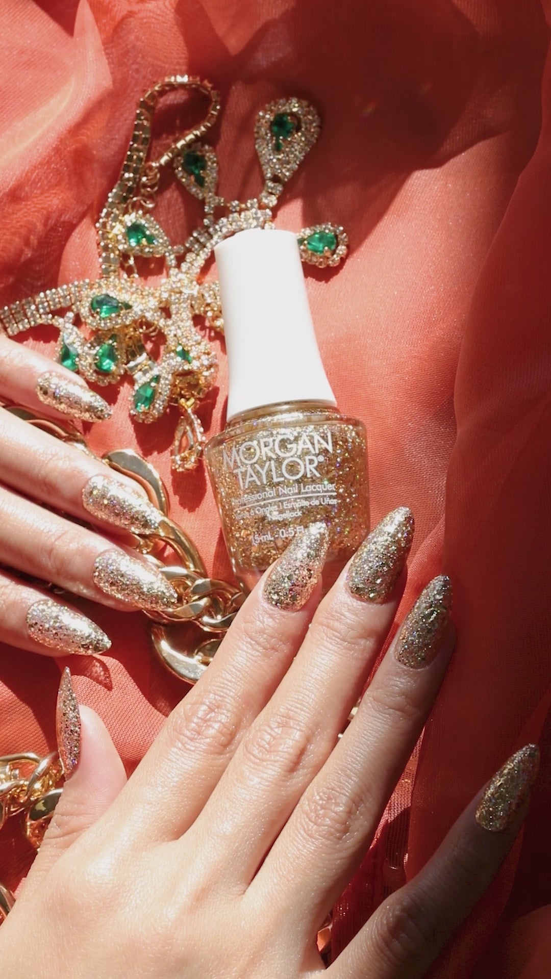 Morgan Taylor Nail Lacquer Glitter & Gold, 0.5 oz